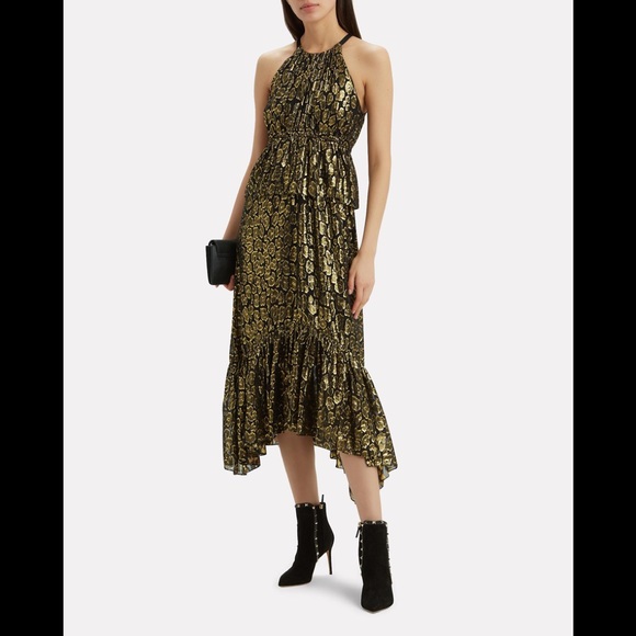 alc black and gold dress